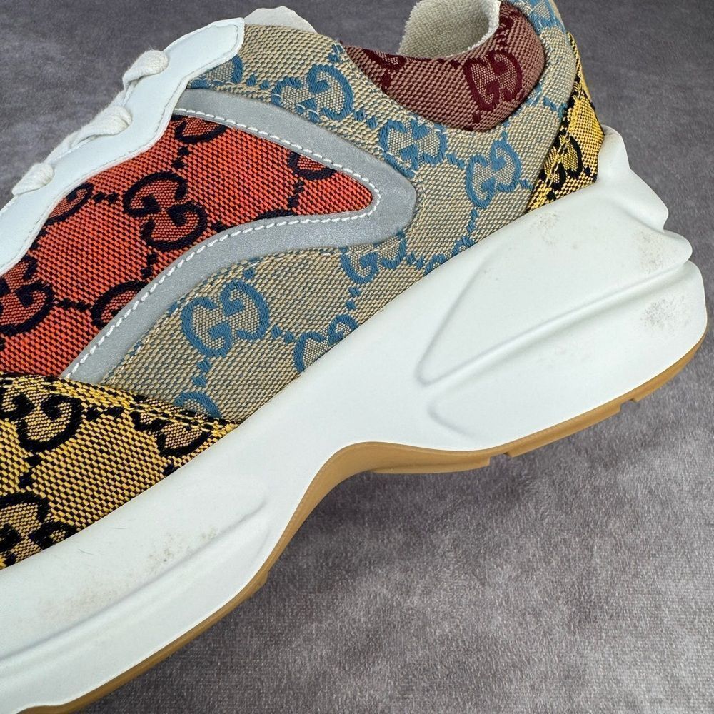 Gucci Mens Rython Multicolor Sneakers GG Canvas 9 - Picture 7 of 14